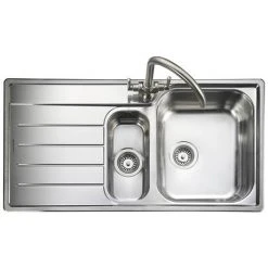 Rangemaster Oakland 1.5 Bowl Stainless Steel Kitchen Sink -Basin Kitchen Sinks Shop OL9852 detail1 460