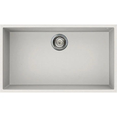 Reginox Quadra 130 1.0 Bowl Undermount Granite Kitchen Sink - White 1 Reginox Quadra 130 1.0 Bowl Undermount Granite Kitchen Sink - White