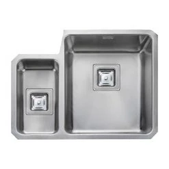 Rangemaster Atlantic Quad QUB3416 1.5 Bowl Stainless Steel Undermount Kitchen Sink 580 x 450mm