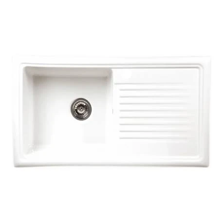 Reginox White Ceramic 1.0 Bowl Kitchen Sink - RL304CW 4 Reginox White Ceramic 1.0 Bowl Kitchen Sink - RL304CW - Image 4