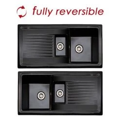 Reginox Traditional Black Ceramic 1.5 Kitchen Sink + Brooklyn Mixer Tap 7 Reginox Traditional Black Ceramic 1.5 Kitchen Sink + Brooklyn Mixer Tap -Basin Kitchen Sinks Shop RL401CB BROOKLYN n d2 460
