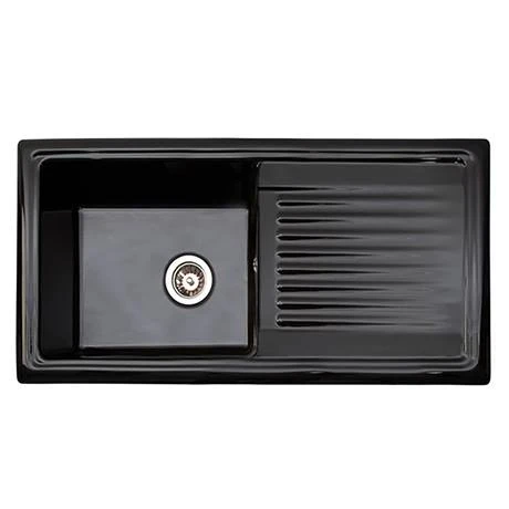 Reginox Traditional Black Ceramic 1.0 Kitchen Sink + Brooklyn Mixer Tap 4 Reginox Traditional Black Ceramic 1.0 Kitchen Sink + Brooklyn Mixer Tap - Image 4