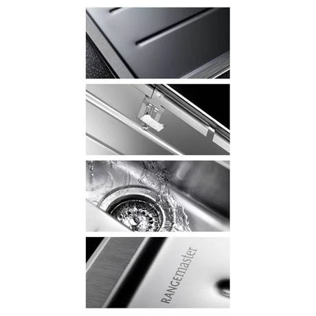 Rangemaster Manhattan 1.0 Bowl Stainless Steel Kitchen Sink 2 Rangemaster Manhattan 1.0 Bowl Stainless Steel Kitchen Sink - Image 2