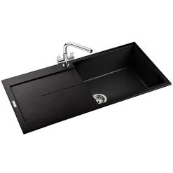 Rangemaster Scoria 1000 x 500mm Igneous Granite Ash 1.0 Bowl Inset Sink - SCO1051AS