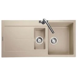 Rangemaster Scoria 1000 x 500mm Igneous Stone 1.5 Bowl Inset Sink - SCO1052SN