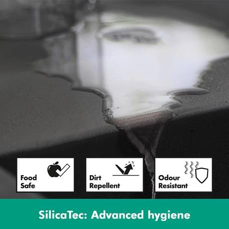 Hansgrohe S5110-F450 1.0 Bowl Built-in Kitchen Sink with Drainer - Graphite Black - 43330170 5 Hansgrohe S5110-F450 1.0 Bowl Built-in Kitchen Sink with Drainer - Graphite Black - 43330170 - Image 5