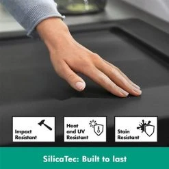 Hansgrohe S510-U660 1.0 Bowl Undermount Kitchen Sink - Graphite Black - 43432170 -Basin Kitchen Sinks Shop SilicaTec D4 460 1