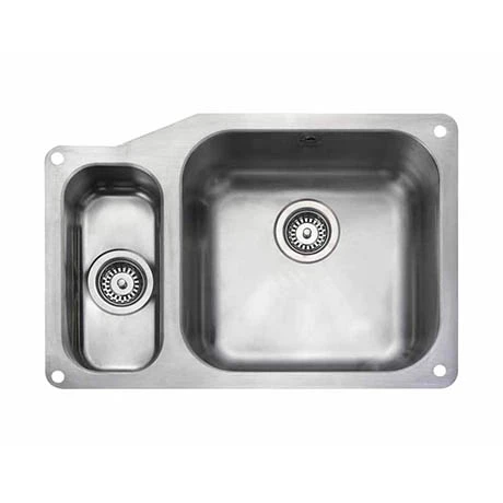 Rangemaster Atlantic Classic UB4015 1.5 Bowl Stainless Steel Undermount Kitchen Sink 671 x 460mm 1 Rangemaster Atlantic Classic UB4015 1.5 Bowl Stainless Steel Undermount Kitchen Sink 671 x 460mm