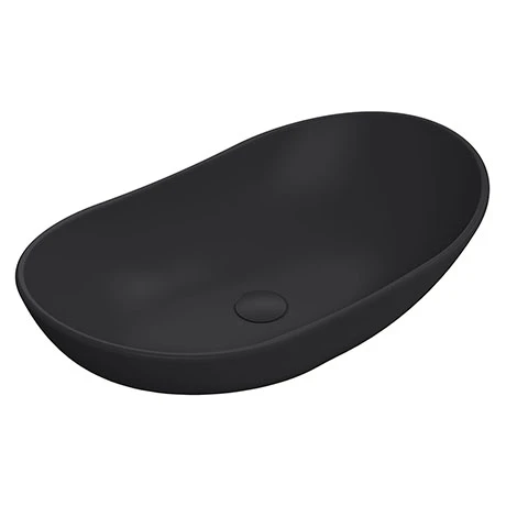 Venice Matt Black Oval Counter Top Basin - 615 x 360mm 1 Venice Matt Black Oval Counter Top Basin - 615 x 360mm