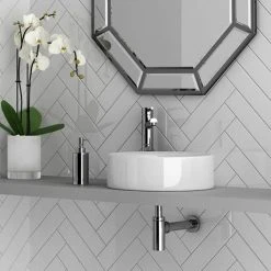 Sahara 405mm Round Counter Top Basin 0TH -Basin Kitchen Sinks Shop VES093 d3 460