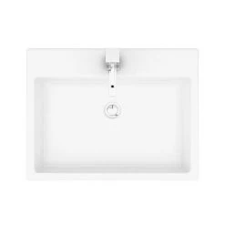 Kyoto Large Rectangular 600 x 460mm 1TH Wall Hung Basin -Basin Kitchen Sinks Shop VES132 n d2 460