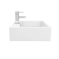 Kyoto Large Rectangular 600 x 460mm 1TH Wall Hung Basin -Basin Kitchen Sinks Shop VES132 n d3 460