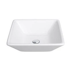 Lazio Square Counter Top Basin - 0TH - 410 x 410mm -Basin Kitchen Sinks Shop VES983 D4 460