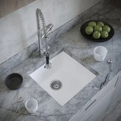 Venice 1.0 Bowl Matt White Undermount Composite Kitchen Sink