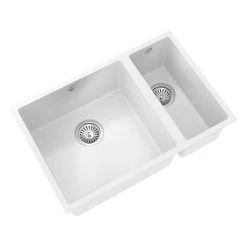 Venice 1.5 Bowl Matt White Undermount Composite Kitchen Sink 5 Venice 1.5 Bowl Matt White Undermount Composite Kitchen Sink -Basin Kitchen Sinks Shop VSNK096 D2 460
