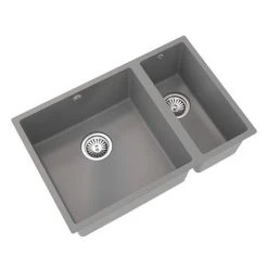 Venice 1.5 Bowl Matt Grey Undermount Composite Kitchen Sink -Basin Kitchen Sinks Shop VSNK098 D2 460