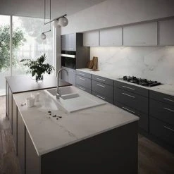 Venice 1.5 Bowl Matt White Composite Kitchen Sink + Chrome Wastes -Basin Kitchen Sinks Shop VSNK102 D3 460