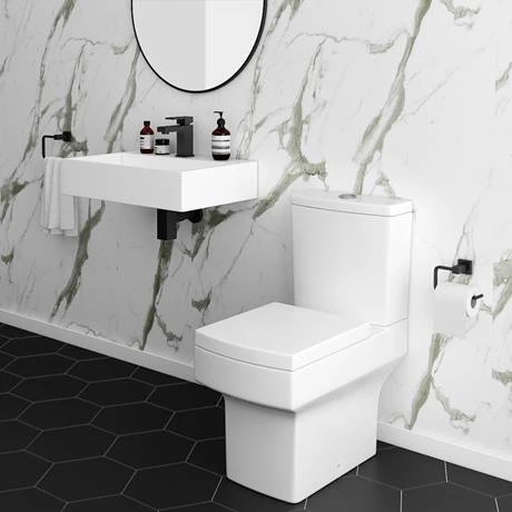 Arezzo 600mm Wall Mounted / Countertop Stone Resin Basin with Hidden Waste Cover 5 Arezzo 600mm Wall Mounted / Countertop Stone Resin Basin with Hidden Waste Cover - Image 5